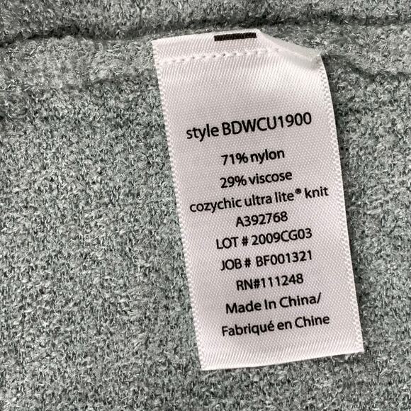 NWT Barefoot Dreams CozyChic Ultra Lite Pointelle Cardi sz L / XL Waterfall Sage - Picture 13 of 14
